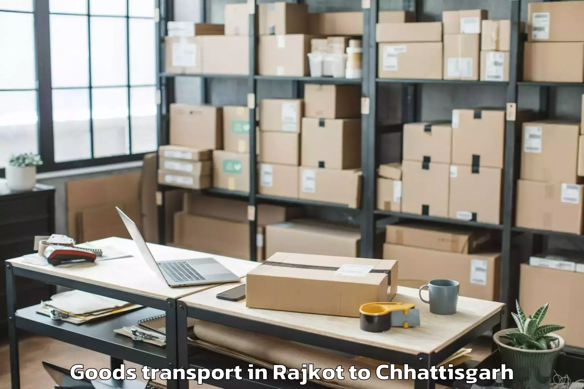 Get Rajkot to Magneto The Mall Raipur Goods Transport